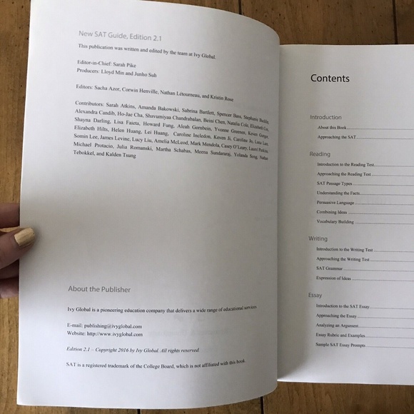 Ivy Global “New SAT Guide” 2nd Edition - Picture 3 of 7